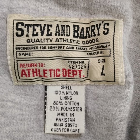 STEVE & BARRY'S men  Blue Hooded Pullover Jacket size large - Picture 6 of 7